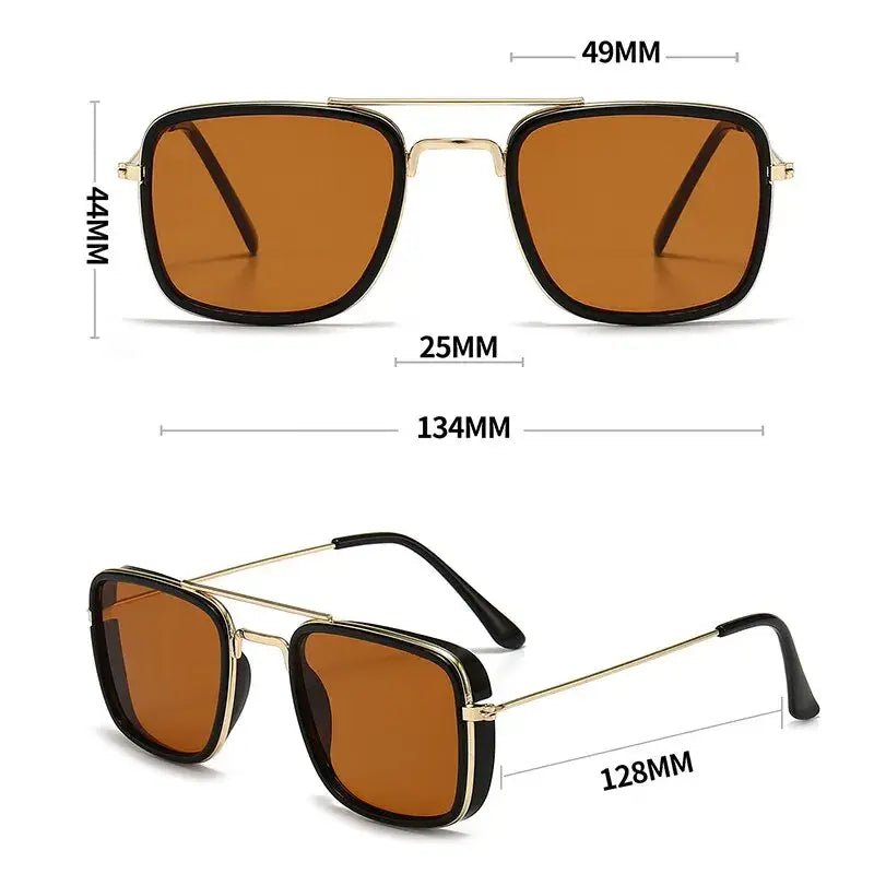 Metal Small Square Fashion Sunglasses in Retro Korean Style