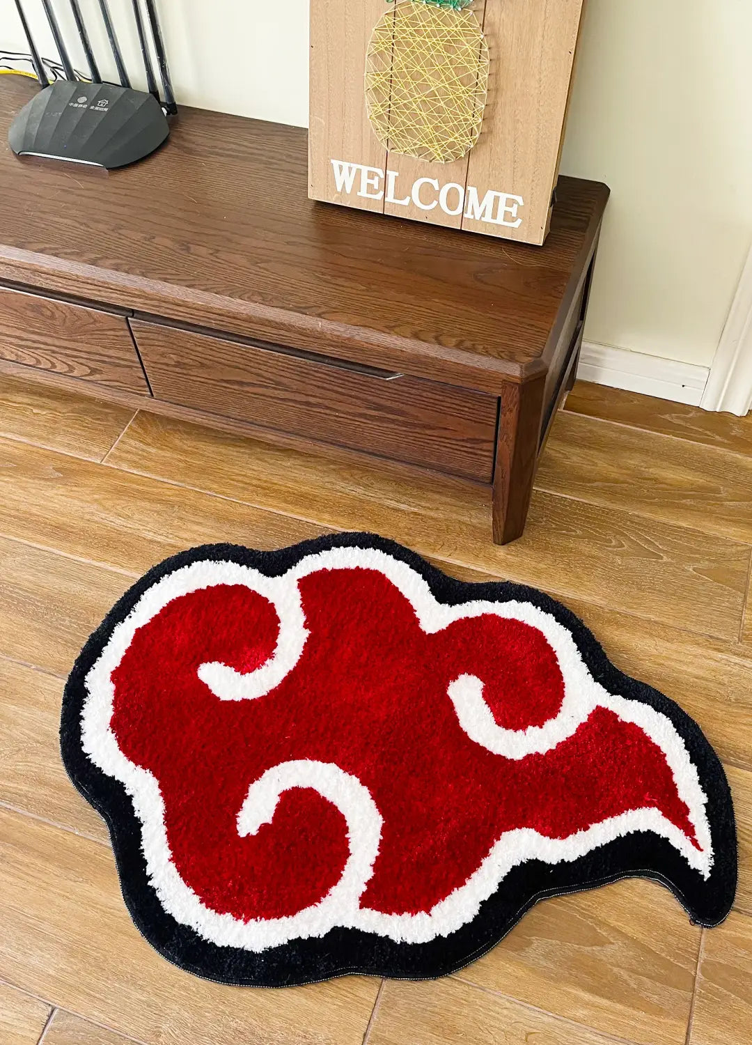 Japanese Anime Red Cloud Rug