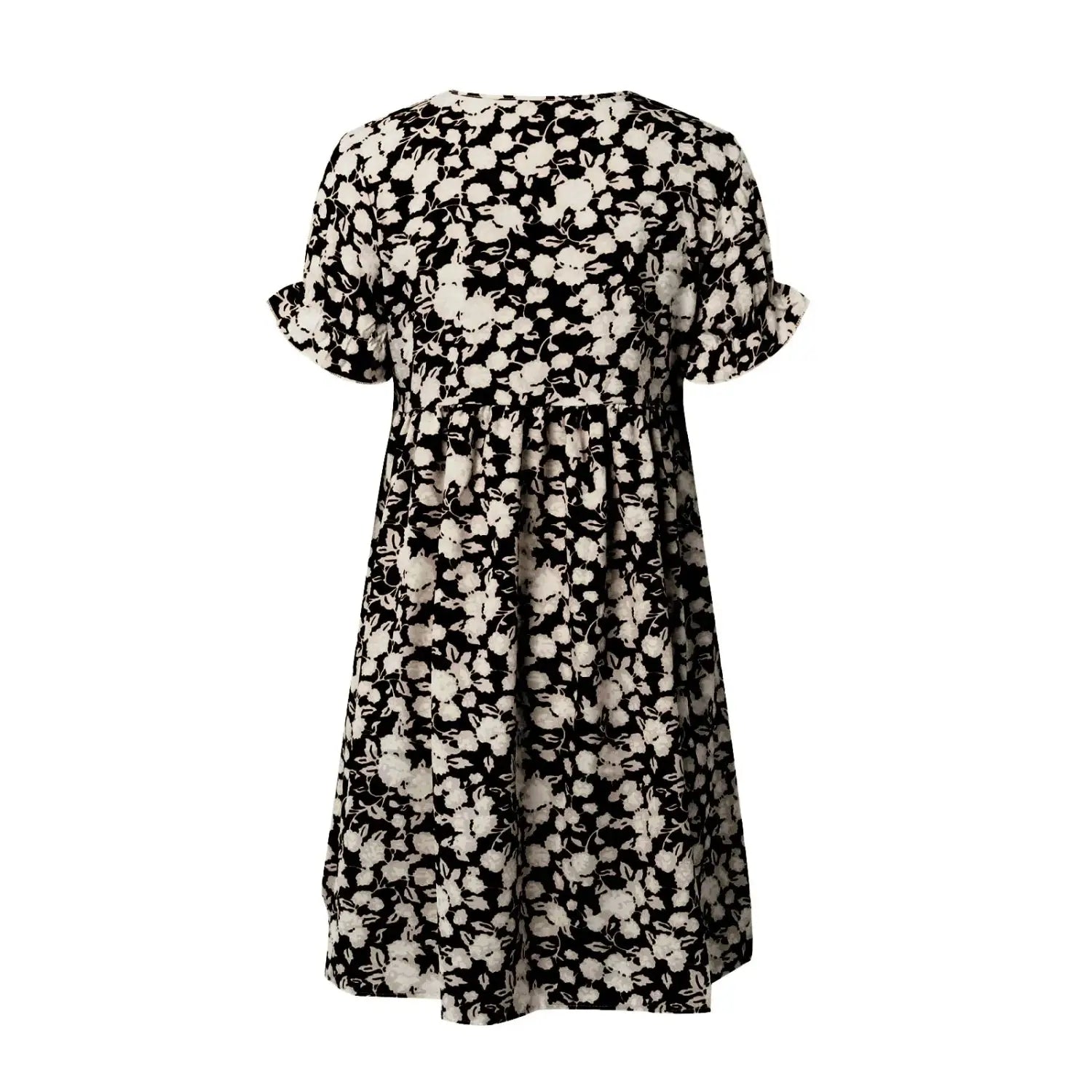 Elegant Dress: Sexy V-Neck Printing Ladies Beach Casual Floral Dress