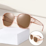 Round Polarized Fitover Sunglasses Vintage Portable Eyewear for Driving