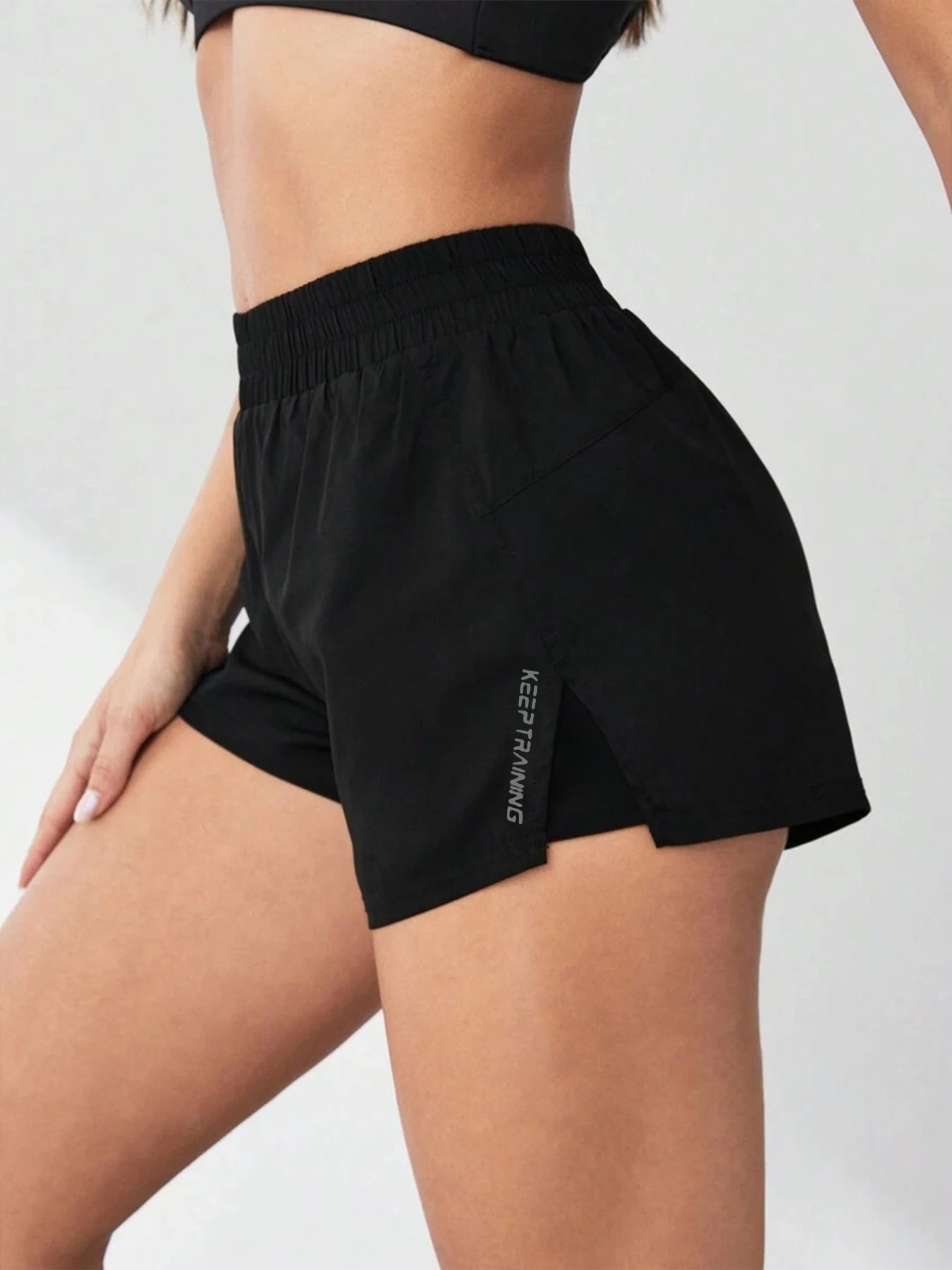 Yoga Anti-Exposure Shorts Faux Two-Piece Style Running Fitness Pants