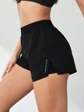 Yoga Anti-Exposure Shorts Faux Two-Piece Style Running Fitness Pants