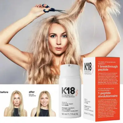 K18 Leave-In Molecular Repair Hair Mask for Damaged Hair Restoration