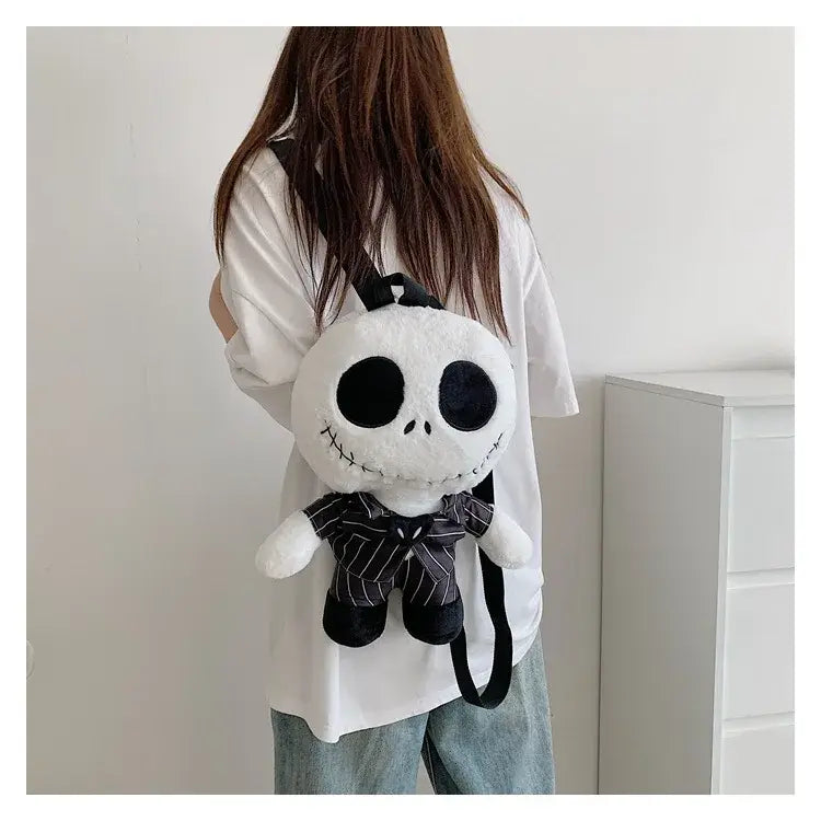 Jack Skellington Plush Backpack for Halloween Candy and Kids