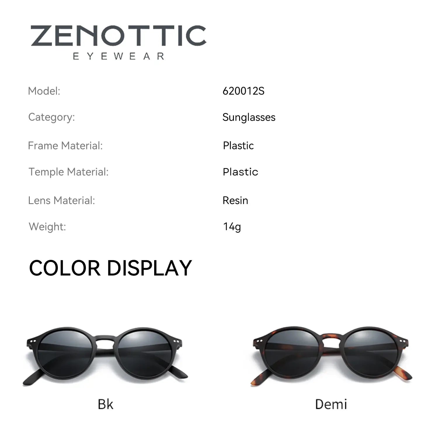 Polarized Sunglasses - ZENOTTIC Retro Style UV Protection