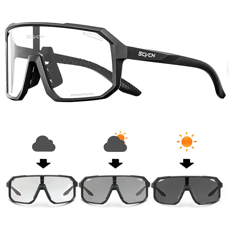 SCVCN Cycling Glasses UV400 TR90 Outdoor Sports MTB Sunglasses