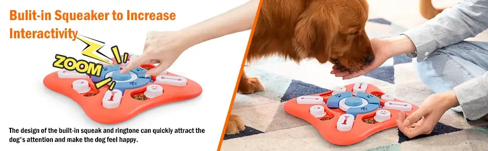 Dog Puzzle Toys and Interactive Treat Dispenser for Training