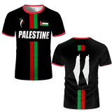 Palestine Flag 3D Printed Sports Tee Breathable Summer Fashion Top
