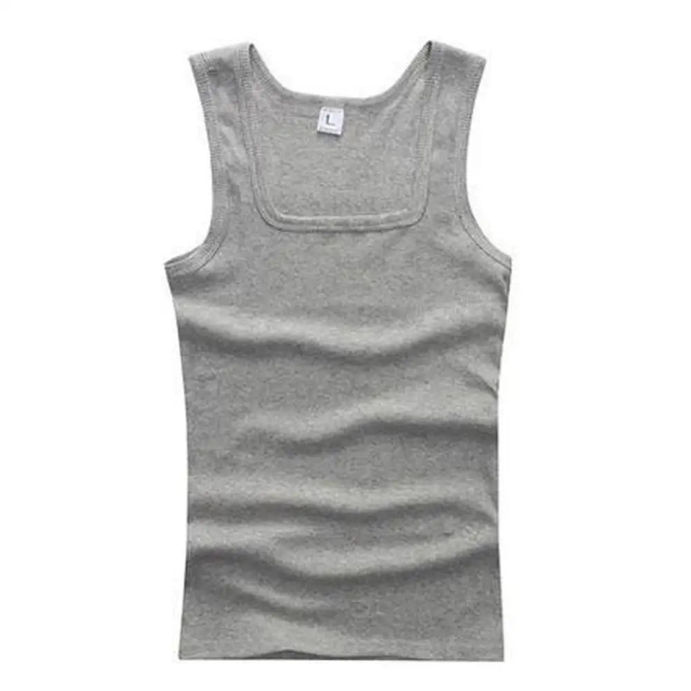Basic Elastic Tank Men's Gym Vest Cotton Bodybuilding Fitness Style