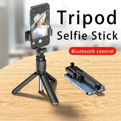 Bluetooth Wireless Selfie Stick and Mini Tripod Extendable Monopod - CHINA / black