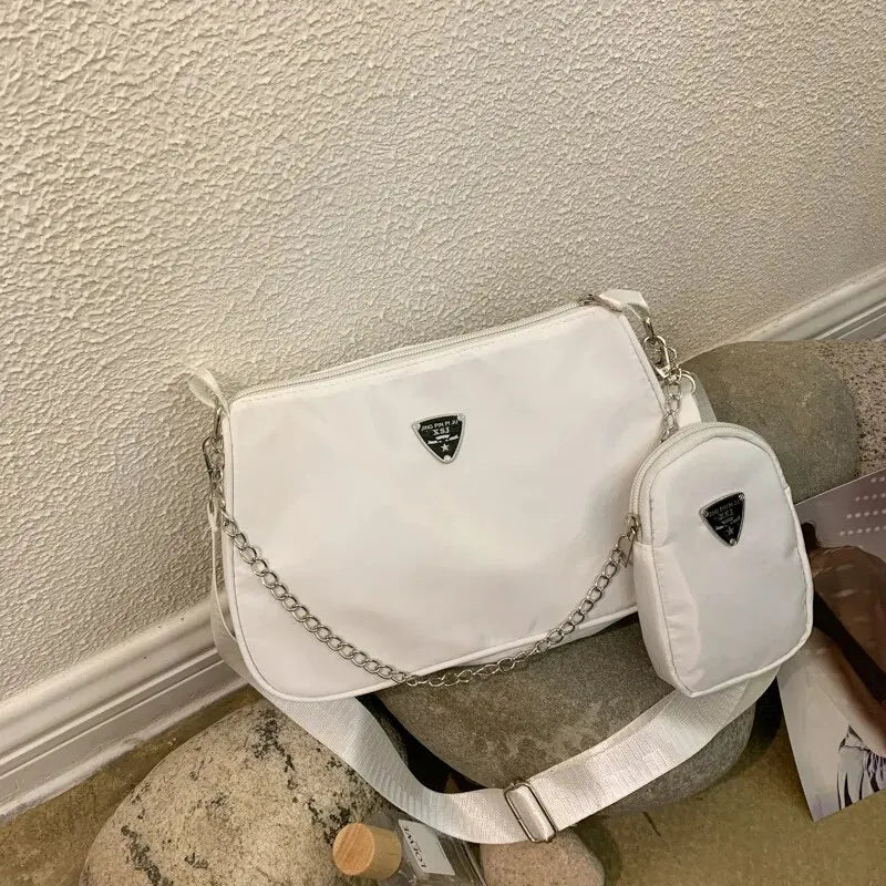 Fashion Nylon Crossbody Bag Portable Casual Underarm Student Style