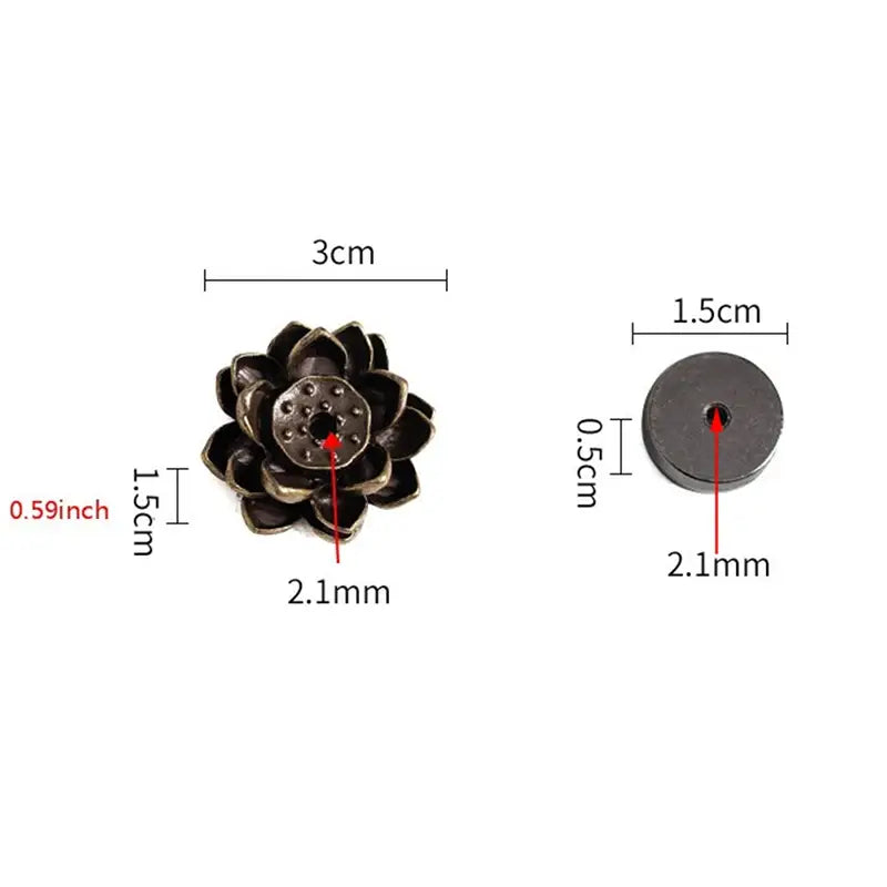 Lotus Flower Incense Burner High-Quality Reflux Stick Holder for Home