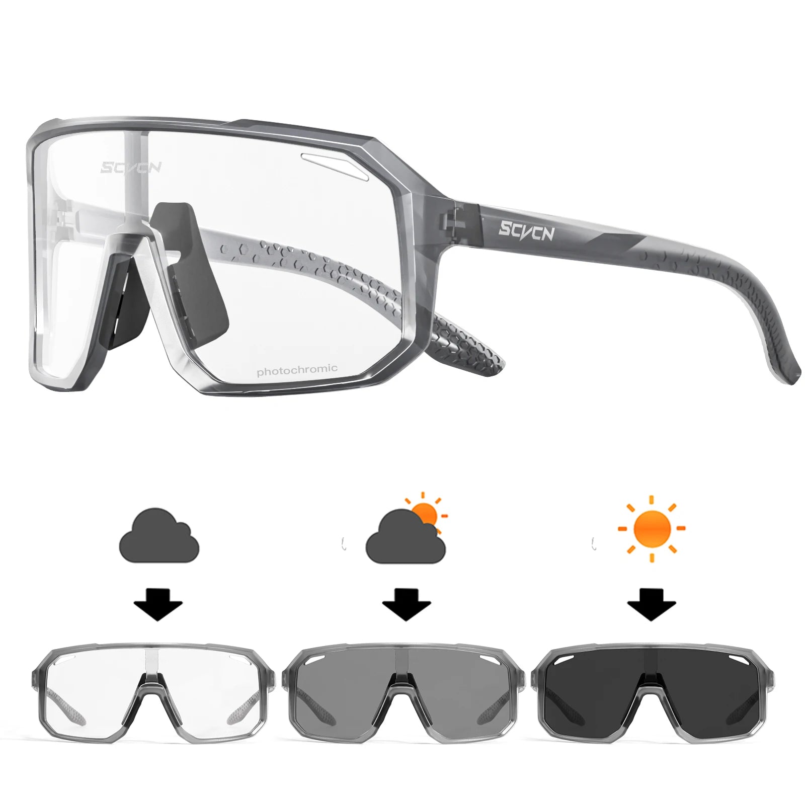 SCVCN Cycling Glasses UV400 TR90 Outdoor Sports MTB Sunglasses