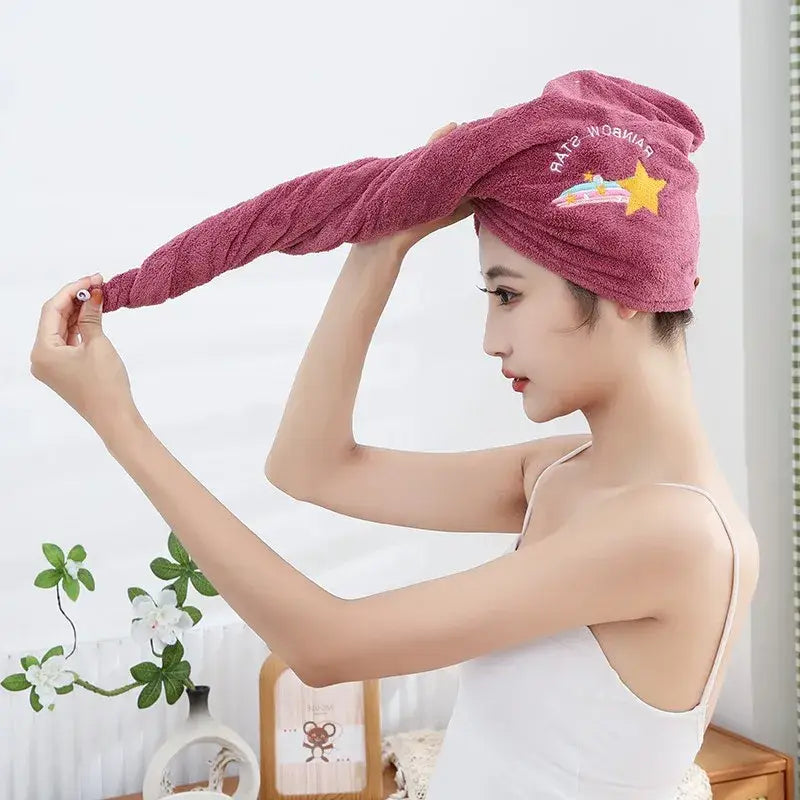 Women’s Soft Microfiber Towel and Quick Drying Hair Turban