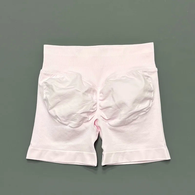 Women High Waist Seamless Shorts Stretchy Butt Lifting Yoga Shorts