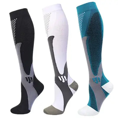 Home 3 Pairs Compression Socks 30mmHg for Varicose Veins and Edema - MIX003-173 / XXL