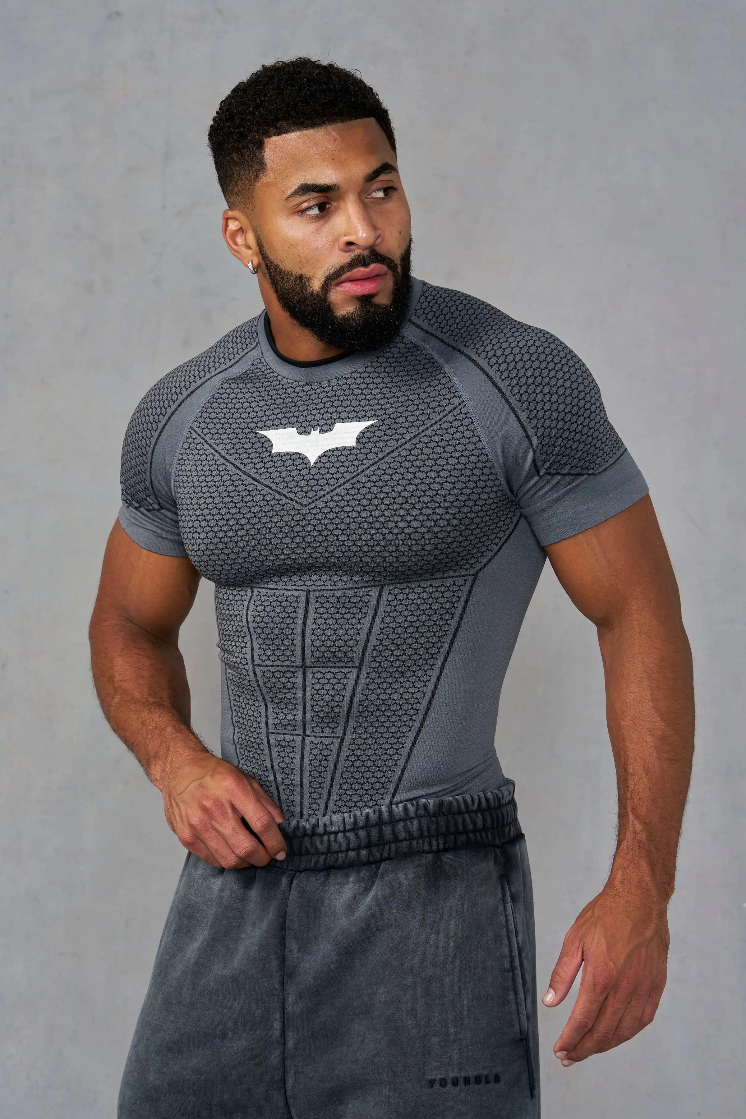 Batman Men's Quick Dry Compression T-Shirt High Elastic Fitness Gym Top