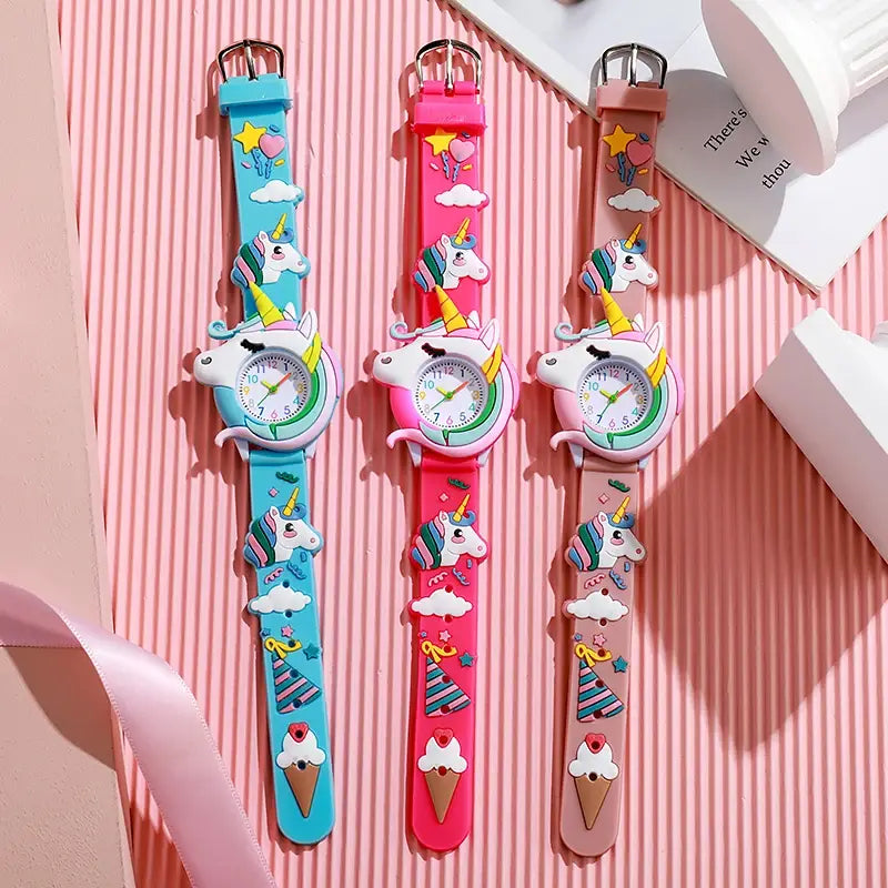 Cute Cartoon Watch - Silicone Kids Wristwatch | Colorful Kids Gift