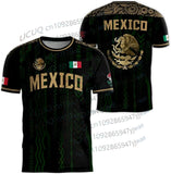 Mexico National Flag 3D Print Tops in Standard Inch Length for Sports