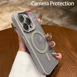 iPhone Series Compatible MagSafe Case Transparent Clear Luxury Protection