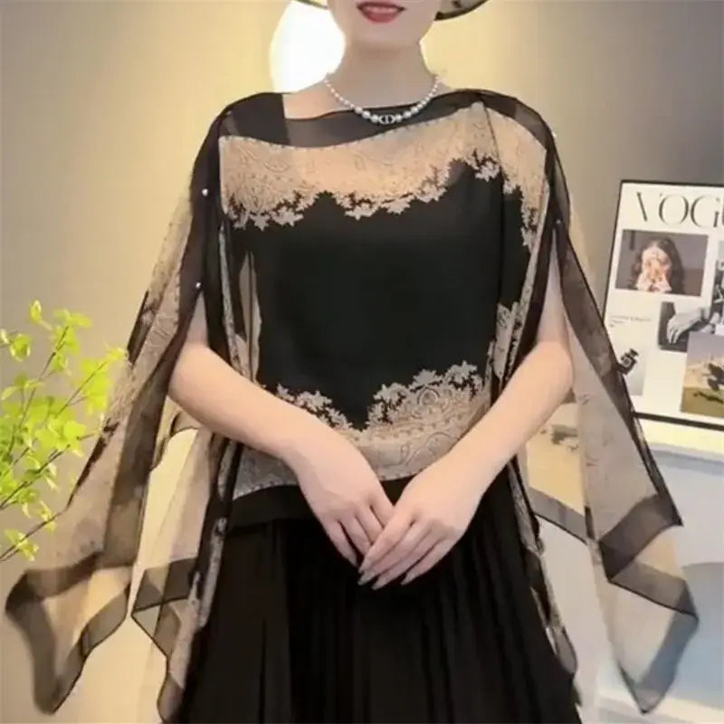 Women’s Shawl – Elegant Beaded Chiffon Shawl for Every Occasion