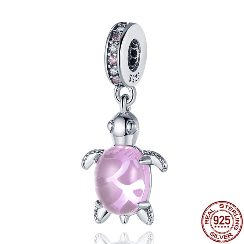 Murano Glass Charm – Sea Turtle Dangle Pendant for Pandora Bracelets