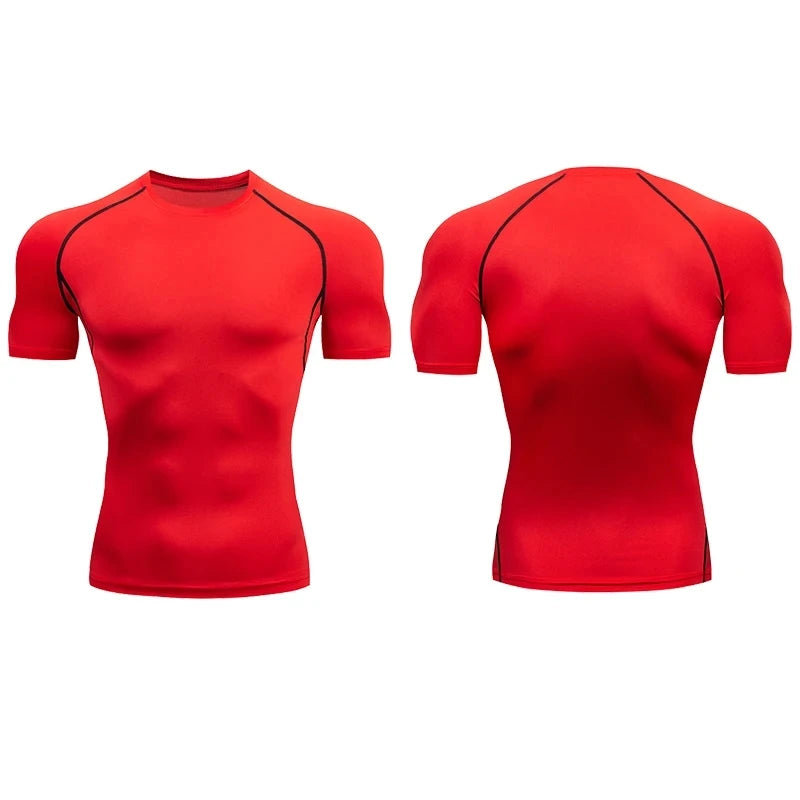 Men Compression Sportswear Standard Length – Quick Dry Gym Tee Men