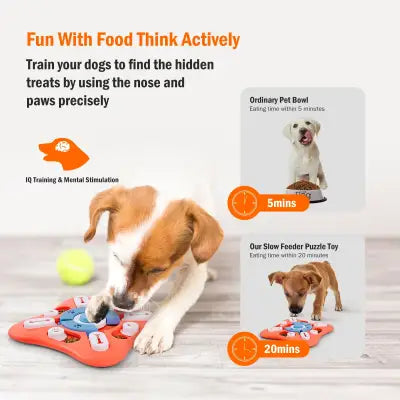 Dog Puzzle Toys and Interactive Treat Dispenser for Training