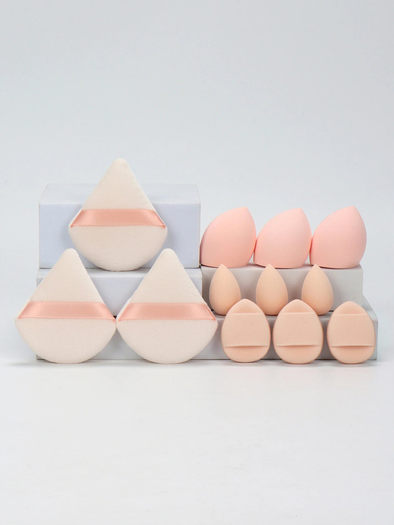 12-Piece All-Purpose Makeup Sponge Set Multi-Size Professional Blending