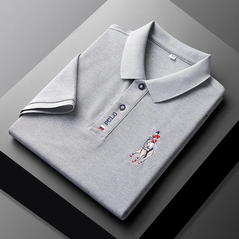Casual Embroidered Polo Type Shirt Summer Fashion Top