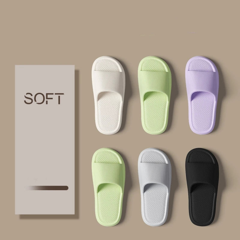 Concise EVA Slippers Soft Unisex Sandals for Non-slip Bathroom Use