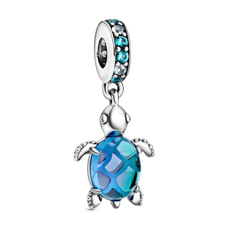 Murano Glass Charm – Sea Turtle Dangle Pendant for Pandora Bracelets