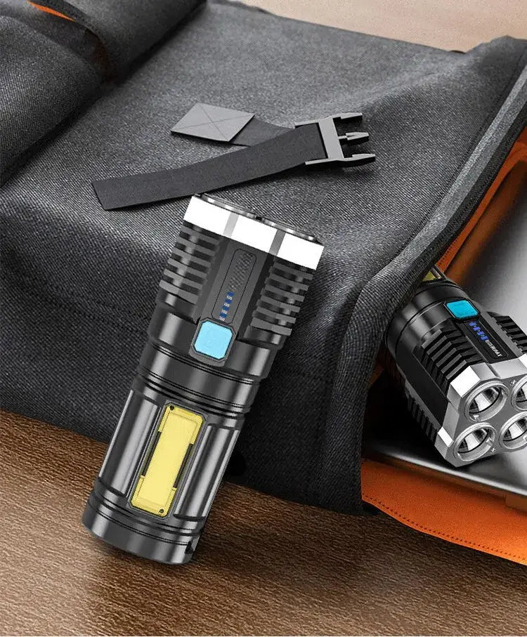 High Power Rechargeable Camping Torch with COB Light and LED Technology