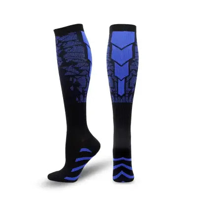 Compression Sport Socks for Varicose Veins Medical Nursing Stockings - YS001-173-BU / S-M EU 35-41