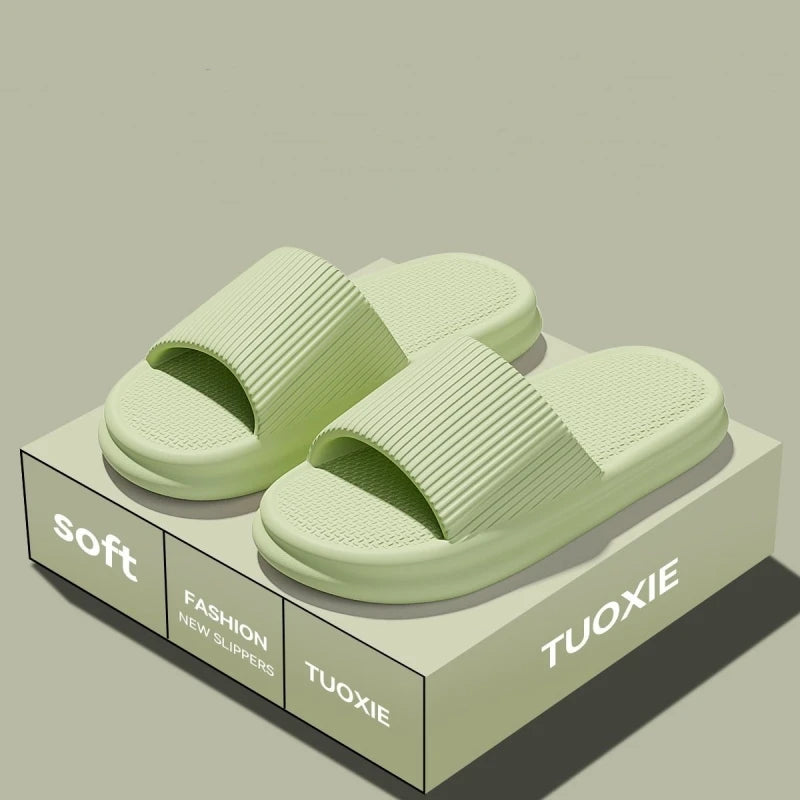 Concise EVA Slippers Soft Unisex Sandals for Non-slip Bathroom Use