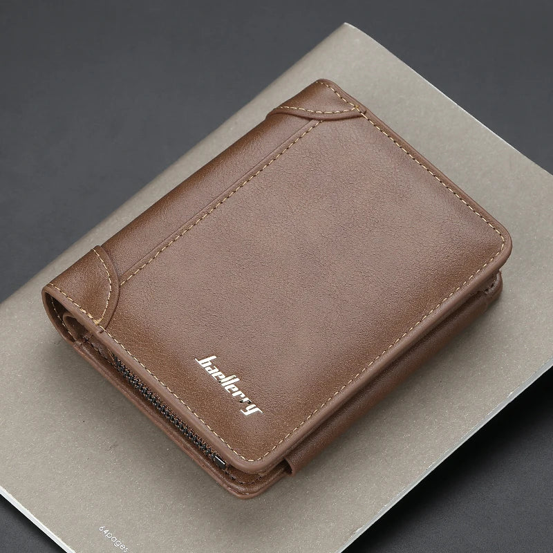 Men Wallets PU Leather Short Design Vintage Card Holder Purse