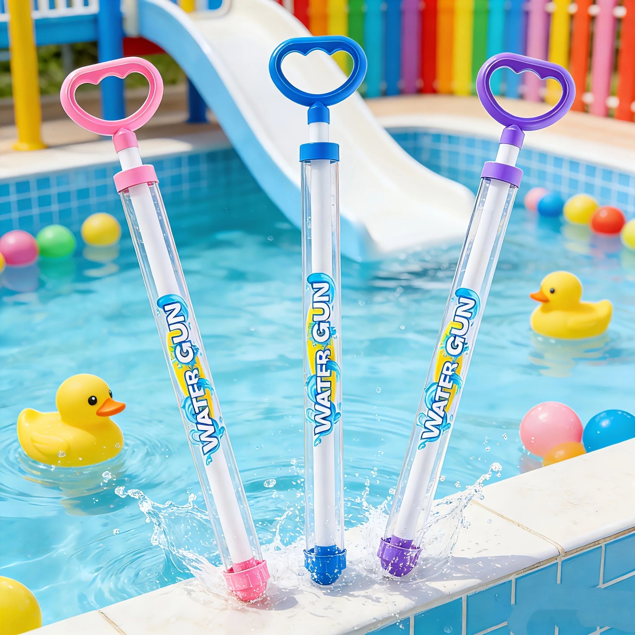 Fireworks Spray Water Pull-Back Toy Gun Summer Outdoor Splash Games