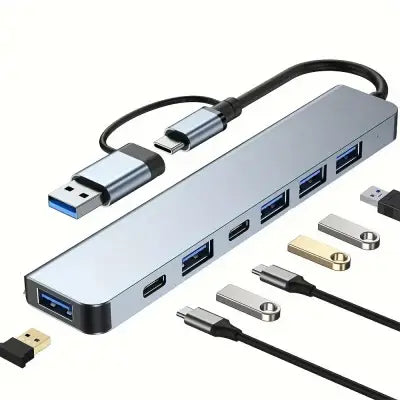 VIENON 7-in-1 USB C Hub Aluminum USB Splitter for Enhanced Connectivity