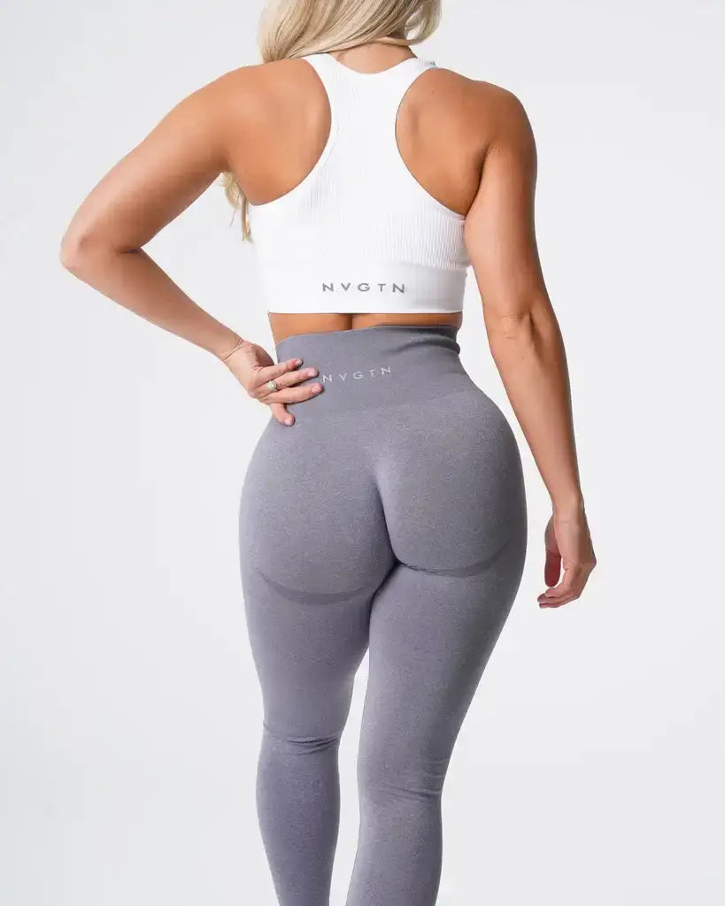 Speckled Seamless Spandex Leggings: Soft Workout Tights