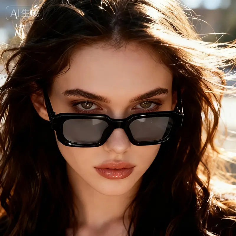 2/3PCS Vintage Rectangle Frame Sunglasses for Women Fashion Retro Luxury Brand Design UV400 Sun Glasses Men’s Eyewear