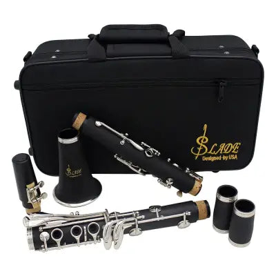 SLADE Bb Clarinet Bakelite Wooden Professional Tenor with Box and Reed - black