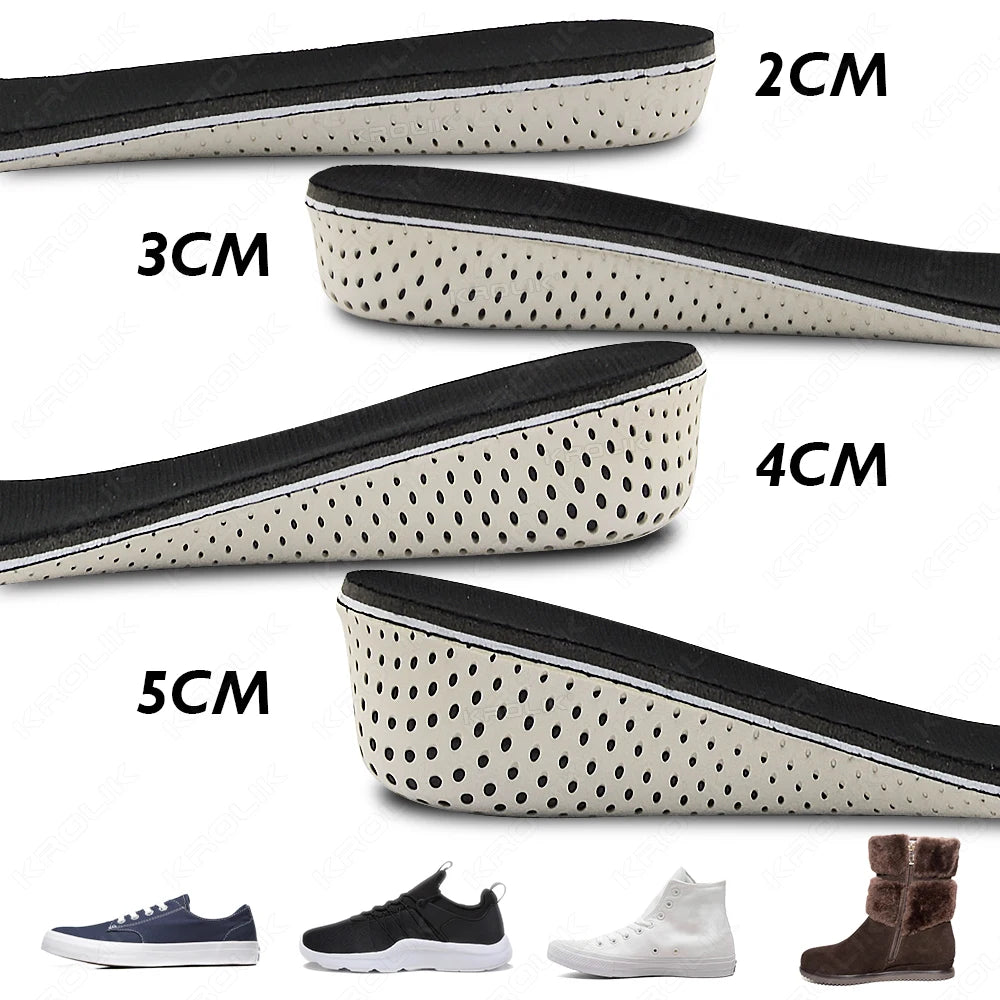 Height Increase Memory Foam Insoles 2-5cm – Breathable Sports Shoes Pad