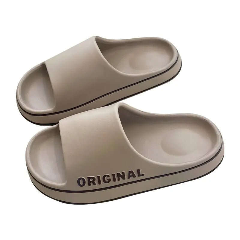 Vid Material Slides Solid Color Thick Sole Indoor Outdoor Sandals