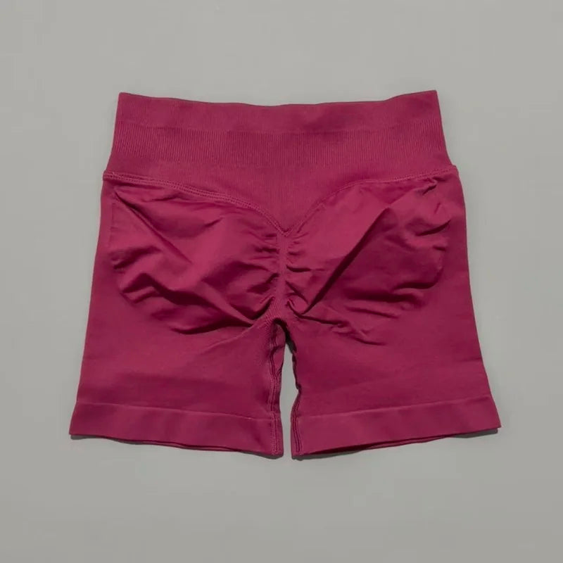 Women High Waist Seamless Shorts Stretchy Butt Lifting Yoga Shorts