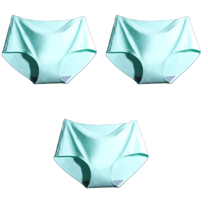 Women Panties XXL Seamless Ice Silk Briefs Breathable Drop Shipping