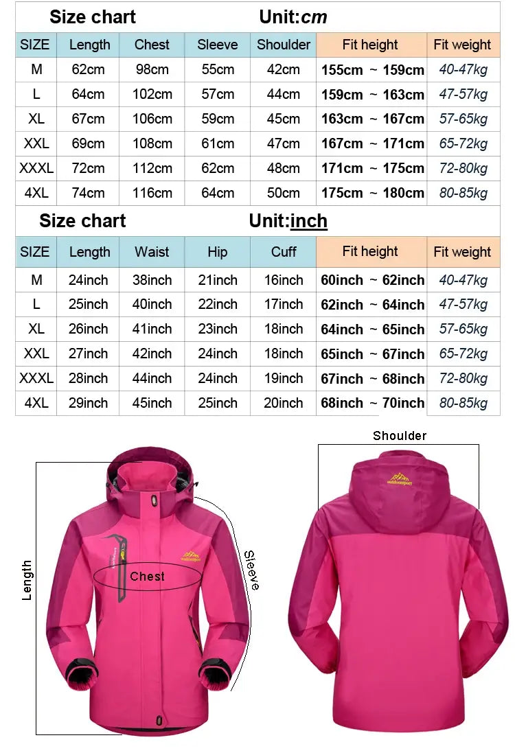 TRVLWEGO Women’s Waterproof Hiking Jacket for Autumn Trekking