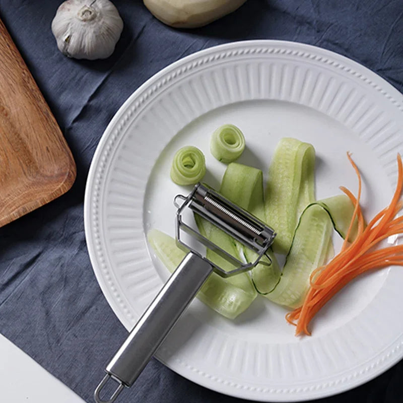 Stainless Steel Kitchen Peeler Fruit Vegetable Tool for Julienne Slicing