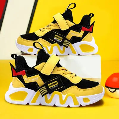 Yellow Kids Basketball Shoes Non-Slip Sneakers for Boys and Girls