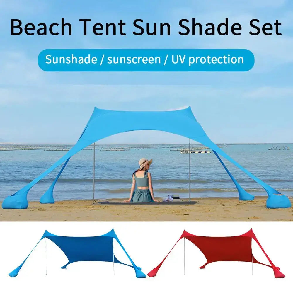 Large Beach Shades Tent for Family Sun Shelter and Outdoor Relaxation