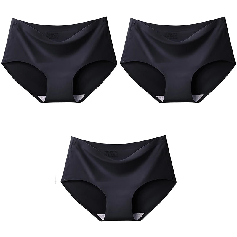 Women Panties XXL Seamless Ice Silk Briefs Breathable Drop Shipping